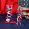 1pc Wooden Decorations; Independence Day Decorations Independence Day American Pattern Ornament Independence Day Arrangements