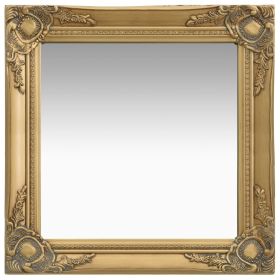 Wall Mirror Baroque Style19.7"x19.7" Gold