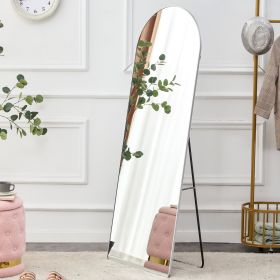 4rd generation silver aluminum alloy metal frame arched wall mirror, bathroom makeup mirror, decorative mirror, clothing store