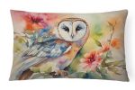 Watercolor Birds Throw Pillow Throw Pillow for Indoor Couch Bed Outdoor Patio Washable, Barn Owl 3181,12Hx16W