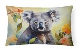 NEW Watercolor Wildlife Throw Pillow Throw Pillow for Indoor Couch Bed Outdoor Patio Washable, Koala 2937,12Hx16W