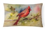 Watercolor Birds Throw Pillow Throw Pillow for Indoor Couch Bed Outdoor Patio Washable, Cardinal 3200,12Hx16W