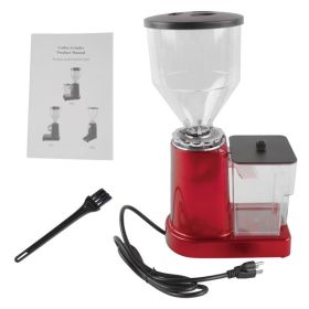 Red Electric Coffee Bean Grinder 35oz Flat Burr Coffee Grinder with 19 Grinding Settings