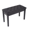 Piano Bench with Padded Cushion and Music Book Storage Compartment, Duet Wooden Seat, 13.7 x 29.5 x 20 inches, Load 440lb Black