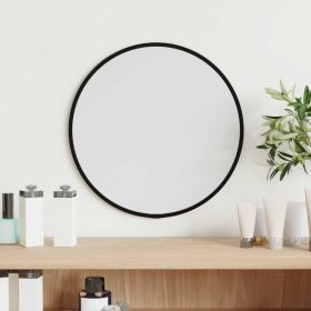 Wall Mirror Black Ø 11.8" Round