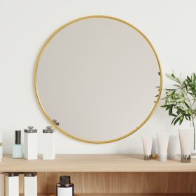 Wall Mirror Gold Ø 15.7" Round