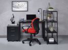 Zaidin Writing Desk; Black Finish