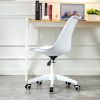 Modern Home Office Desk Chairs, Adjustable 360 °Swivel Chair Engineering Plastic Armless Swivel Computer Chair With Wheels for Living Room