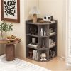 Grey three-layer corner cabinet with charging station