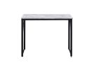 Zaidin Writing Desk; Antique White & Black Finish YJ