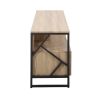 Folia Contemporary TV Stand in Natural Wood and Black Steel by LumiSource