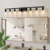 8-Lights Farmhouse Vanity Lights Fixture Rustic Bathroom Light Fixture Bathroom Sconce (Without Bulbs)