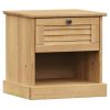 Bedside Cabinet VIGO 16.5"x13.8"x16.5" Solid Wood Pine