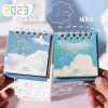 2pcs 2023 Mini Coiled Desk Calendar: Creative & Cute Wind-up Desktop Ornament