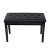 Piano Bench with Padded Cushion and Music Book Storage Compartment, Duet Wooden Seat, 13.7 x 29.5 x 20 inches, Load 440lb Black