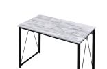 Zaidin Writing Desk; Antique White & Black Finish YJ