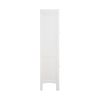 Tall Narrow Tower Freestanding Cabinet with 2 Shutter Doors 5 Tier Shelves for Bathroom, Kitchen ,Living Room ,Storage Cabinet,White