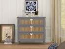 3 Drawer Cabinet,Natural rattan,American Furniture,Suitable for bedroom, living room, study