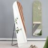 4rd generation silver aluminum alloy metal frame arched wall mirror, bathroom makeup mirror, decorative mirror, clothing store