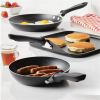 3pc Nonstick Aluminum Reliance Skillet and Griddle Cookware Set Black