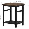 Nightstand, End Table, Bamboo Night Stand Bedside Table, Side Table for Bedroom Living Room Lounge, Space Saving, Easy to Assemble