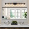 8-Lights Farmhouse Vanity Lights Fixture Rustic Bathroom Light Fixture Bathroom Sconce (Without Bulbs)