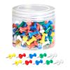 100 Count Push Pins, Standard Multicolored Thumb Tacks Steel Point And Colors Plastic Head With Plastic Storage Organizer Box