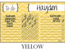 Chore Chart - Yellow Chevron Stripe Kids Organization.