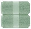 2 Pack Luxury Bath Sheet Towels Extra Large Highly Absorbent Bathroom Towel 35x70 Inch Mint Green