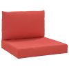 Pallet Cushions 2 pcs Red Oxford Fabric