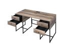 Desirre Desk; Rustic Oak & Black YJ