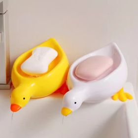 Cute Duck Soap Dish, 2Pcs Ceramic Soap Dish with Draining (style: set 2)