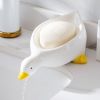 Cute Duck Soap Dish, 2Pcs Ceramic Soap Dish with Draining